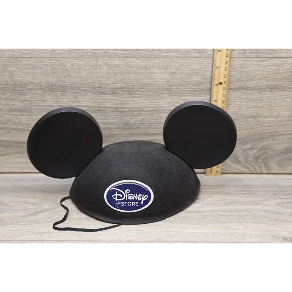 Disney Store Black Mickey Mouse Ears Hat Adult One Size Chin Strap Classic Cap - Picture 2 of 15